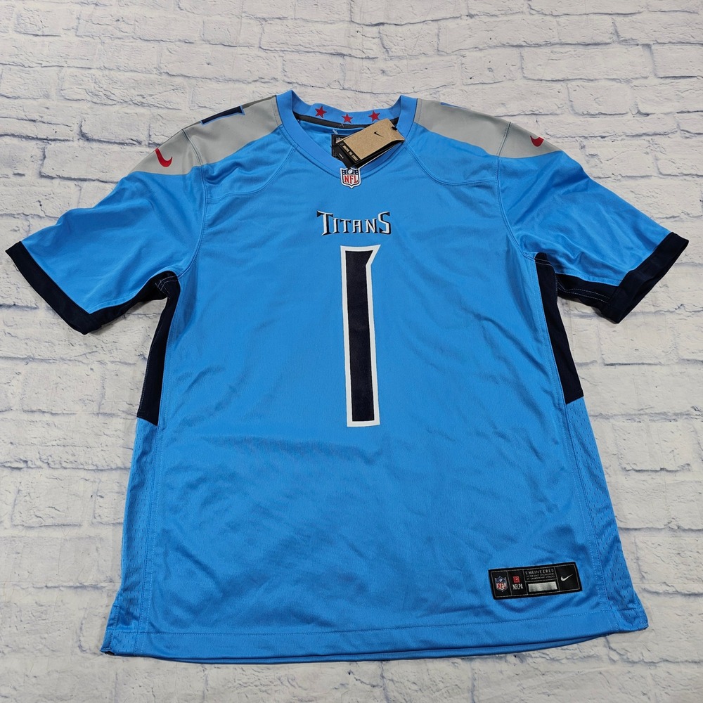 Tennessee Titans Nike On Field Jersey Mens 3XL Light Blue Navy Cam Ward #1 NFL